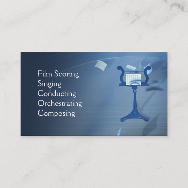 Tarjeta de visita mágica de la sinfonía (Anverso)