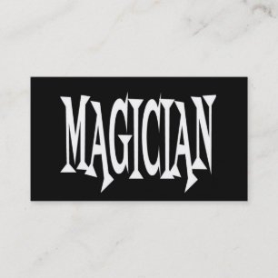 Tarjeta de visita mágica en blanco y negro