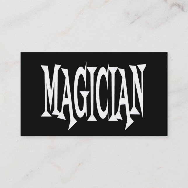 Tarjeta de visita mágica en blanco y negro (Anverso)