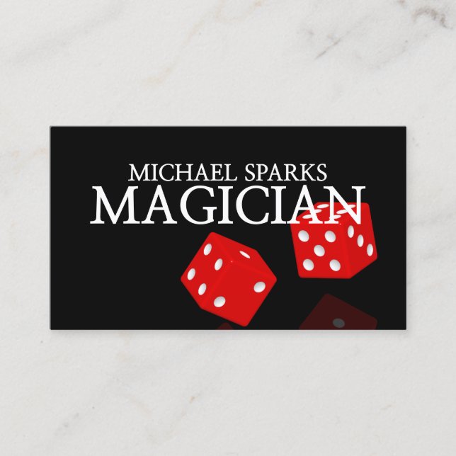 Tarjeta De Visita Magician, Casino, Poker, Dealer, Entretenimiento, (Anverso)