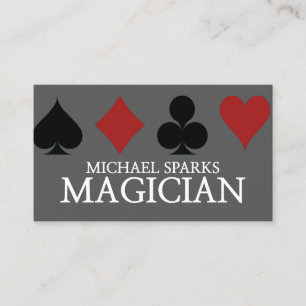 Tarjeta De Visita Magician, Casino, Poker, Dealer, Entretenimiento,