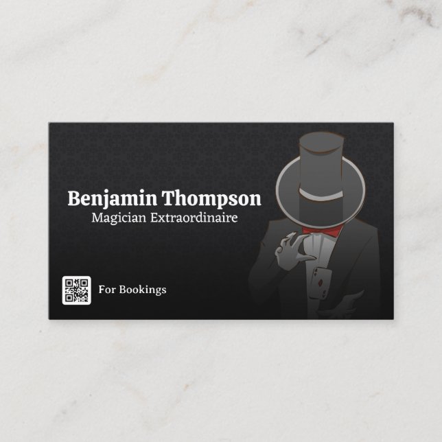 Tarjeta De Visita Magician haciendo un truco de cartas (Anverso)