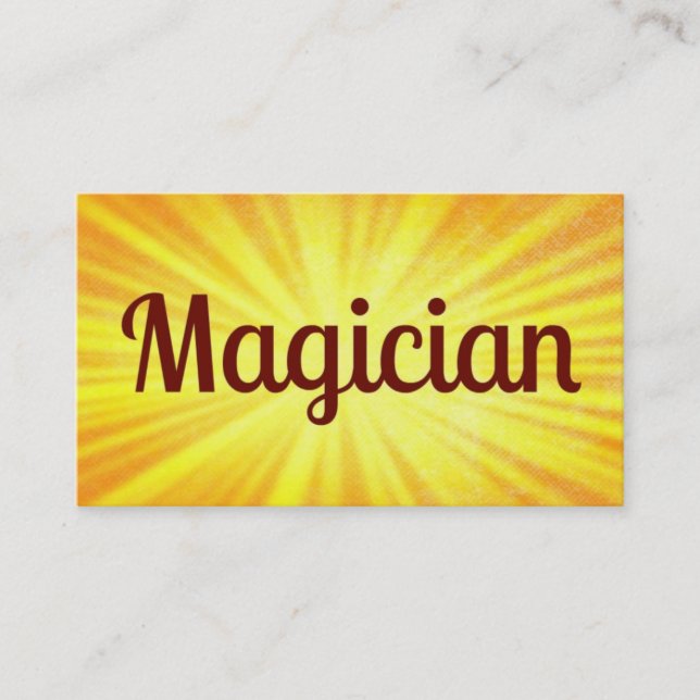 Tarjeta De Visita Magician Sunshine Business Card (Anverso)
