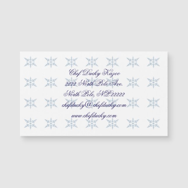 tarjeta de visita magnética (Anverso)