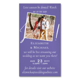 Tarjeta De Visita Magnética 25 x Boda magnético transmitiendo en vivo Guardar 