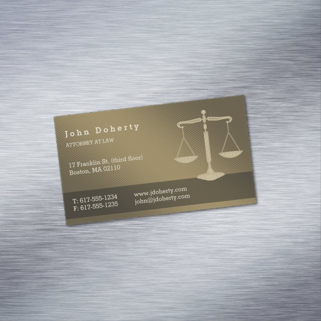 Tarjeta De Visita Magnética Abogado | Abogado profesional (In Situ)