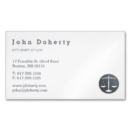 Tarjeta De Visita Magnética Abogado | Escala de justicia