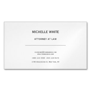 Tarjeta De Visita Magnética Abogado Minimalista profesional