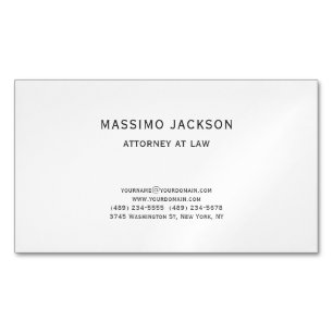 Tarjeta De Visita Magnética Abogado único en la ley Simple