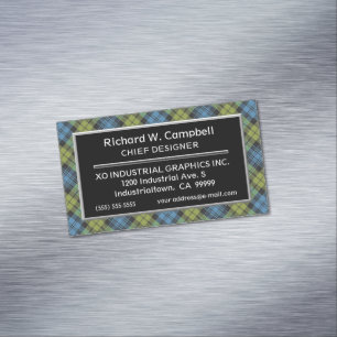 Tarjeta De Visita Magnética Acento escocés Campbell Tartan Plaid
