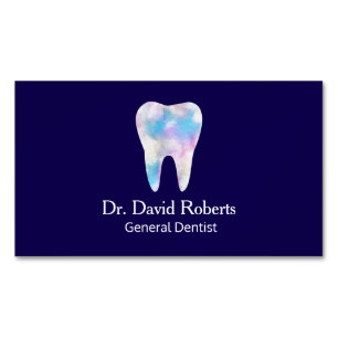Tarjeta De Visita Magnética Acuarela dental elegante