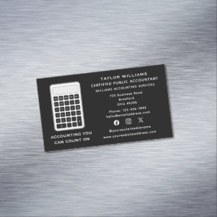 Tarjeta De Visita Magnética Acuario de dinero de calculadora de medios sociale