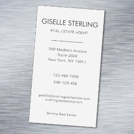 Tarjeta De Visita Magnética Agente inmobiliario Neutral Profesional