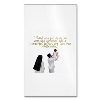 Tarjeta De Visita Magnética Agradecimiento al esposo y padre