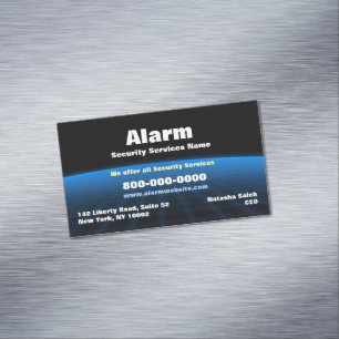 Tarjeta De Visita Magnética Alarm Security Tech
