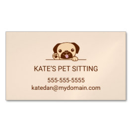 Tarjeta De Visita Magnética Alegre servicio de asiento de Mascota de perro de