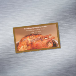 Tarjeta De Visita Magnética Alimentos preparados por Turquía para el estilo de