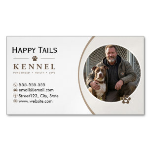 Tarjeta De Visita Magnética Alojamiento de Perros, Guardería y Criador Kenne