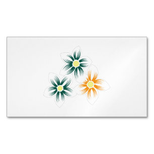 Tarjeta De Visita Magnética Amarillo bananero, verde azul oscuro, decoración