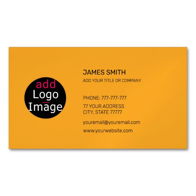 Tarjeta De Visita Magnética Añadir su propio Personalizado de imagen Macaroni  (Anverso)