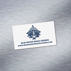 Tarjeta De Visita Magnética Ancla Náutica Personalizada Capitán de Barco Marin