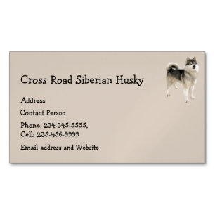 Tarjeta De Visita Magnética Animal Mascota del Husky Dog Siberiano