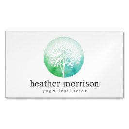 Tarjeta De Visita Magnética Árbol acuático Yoga y Wellness Magnético