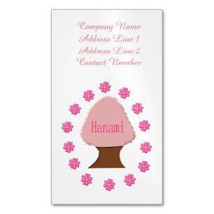 Tarjeta De Visita Magnética Árbol de cerezo japonés hanami personalizado
