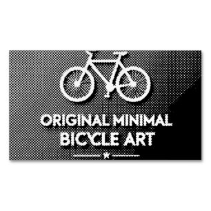 Tarjeta De Visita Magnética Arte de Bicicleta Minimalista