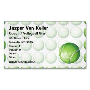 Tarjeta De Visita Magnética Arte de bolas de tenis