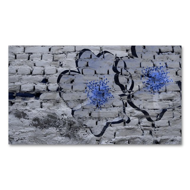 Tarjeta De Visita Magnética Arte de fondo digital de patrón floral / floral (Anverso)