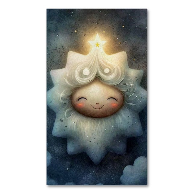 Tarjeta De Visita Magnética Arte místico celestial (Frente vertical)