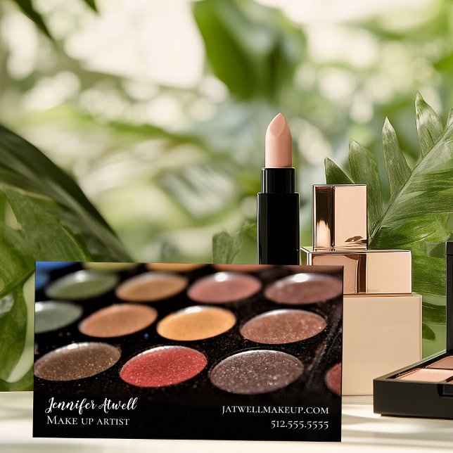 Tarjeta De Visita Magnética Artista de maquillaje Paleta Eyeshadow Purpurina a (Subido por el creador)