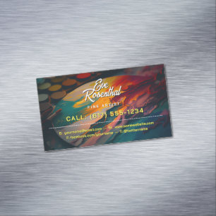 Tarjeta De Visita Magnética Artista fino   Profesional