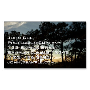 Tarjeta De Visita Magnética Atardecer de Torrey Pine II Paisaje de California