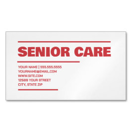 Tarjeta De Visita Magnética Atención de ancianos