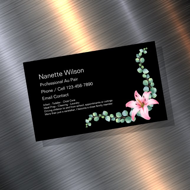 Tarjeta De Visita Magnética Au Pair profesional (Subido por el creador)