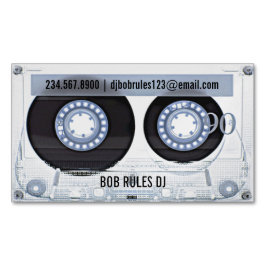 Tarjeta De Visita Magnética Audio Cassette DJ
