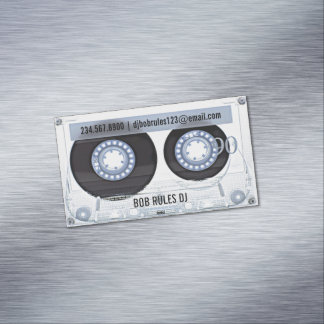 Tarjeta De Visita Magnética Audio Cassette DJ