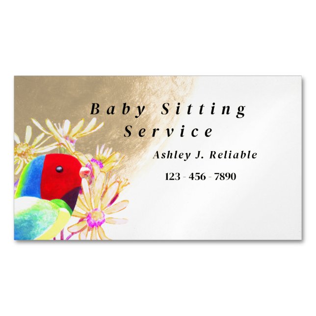 Tarjeta De Visita Magnética Aves fantásticas (Anverso)