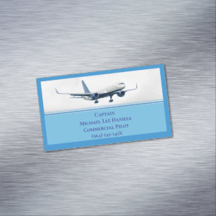 Tarjeta De Visita Magnética Avión piloto de capitán de avión de aeronaves de B