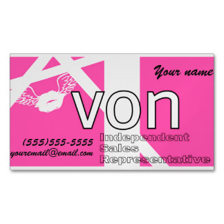 Tarjeta De Visita Magnética Avon rosado personalizado