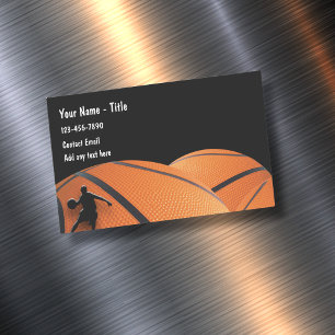 Tarjeta De Visita Magnética Baloncesto Deportes Cartas de Negocios Magnéticas