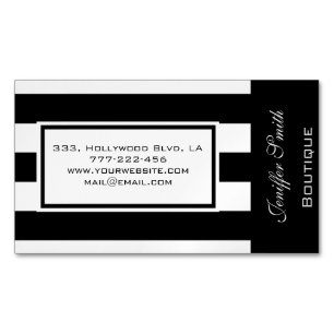 Tarjeta De Visita Magnética Bandas anchas modernas y elegantes para profesiona