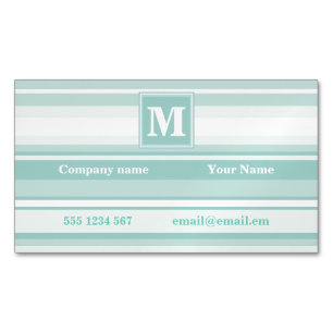 Tarjeta De Visita Magnética Bandas verdes monográficas
