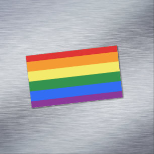 Tarjeta De Visita Magnética Bandera arcoiris LGBT