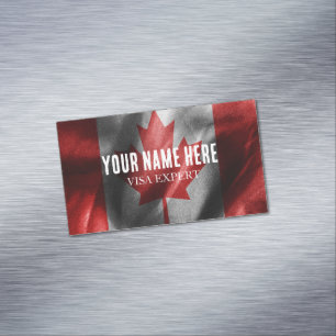 Tarjeta De Visita Magnética Bandera de seda de Canadá
