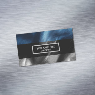Tarjeta De Visita Magnética Bandera de seda de Estonia