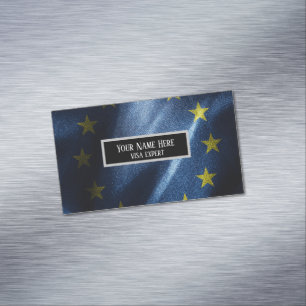 Tarjeta De Visita Magnética Bandera de seda de la UE