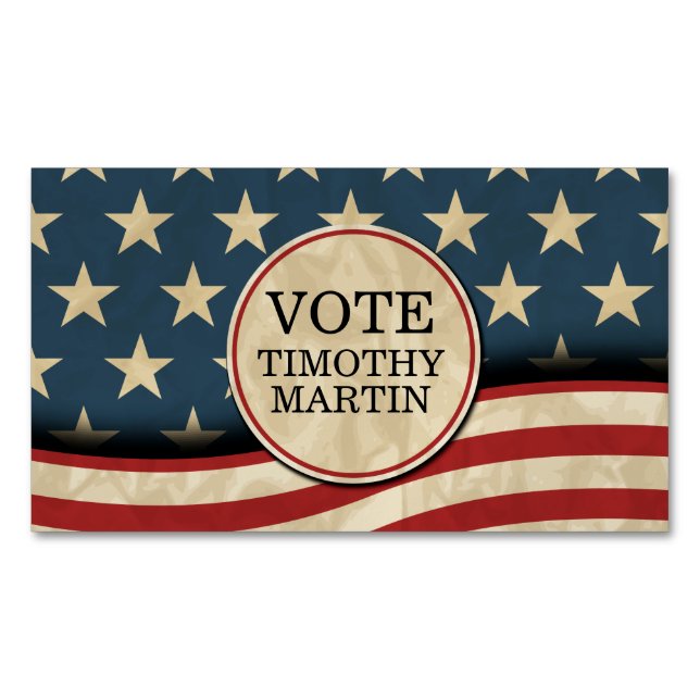 Tarjeta De Visita Magnética Bandera estadounidense (Anverso)